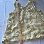 Madewell  Side-Button Tank Top in Gingham Check‎ Sz XS Yellow White Photo 3