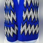 Allison Brittney Chevron Grandpa Open Front Vintage Cardigan Size Large Photo 11