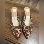 Dolce Vita Cleo Bow Slip Kitten Heel Mules Size 8 Brown Photo 1