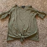 Womens Tie Front Open Shoulder Top Photo 0