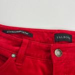 Talbots Corduroy Straight Leg Pant Jeans Cherry Red Mid Rise Size 4 Photo 4