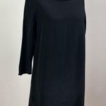 Aritzia Wilfred Black Silk Long Sleeve Shirt Dress Photo 1