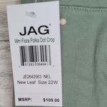 Jag jeans  Plus Size 22W Classic Fit Crop Green Embroidered Pink Polka Dots NWT Photo 5