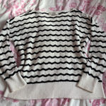 Loft  black and white striped sweater Photo 0