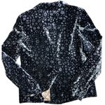 Anthropologie  Elevenses Lumi Velvet Silver Metallic Accent Jacket Blazer 6 Photo 2