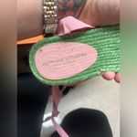 Adrienne Vittadini  Green Rope Pink Lace-Up Sandals –‎ Made in Spain, Size 7 Photo 2