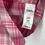 Cabela's  Pink Plaid Button Up Shirt Long Sleeve Pockets Stretch Collared Size M Photo 7