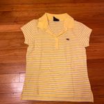  Jeans Co. Ralph Lauren Yellow and Blue Striped Polo Shirt Photo 0
