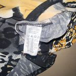 Picadilly Womens Asymmetrical Hem Tunic Top Size M Black Yellow White Photo 2