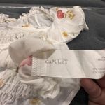 Capulet ‎ Revolve Floral Cottage Core Peasant Ruffle Top Blouse Cropped Medium Photo 7