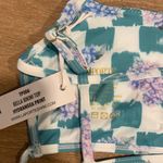 Checkered bathing suit top open back Size M Photo 2