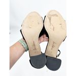 Sam Edelman  Yancy Black Suede Block Heels Ankle Strap 10 Photo 2