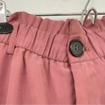 ZARA Pink Paperbag Waist Straight Leg Womens Pants S Casual Zip Fly Preppy Photo 4