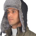 Trapper Hat Winter Warm Hats Russian Fur Hat Ushanka Eskimo Hat Ear Flap with Faux Fur for Men or Women Photo 0