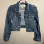 Old Navy  Denim Jacket Cropped Patch Elbow Vintage Photo 0
