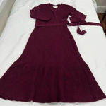 Kate Spade Kate‎ spade  100% WOO  Women's Purple V Neck Long Sleeve Wrap Dress size XS Photo 2