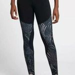 Nike Women's Power Gym Tight - Flutter Print Leggings Black High Rise Size Small Photo 0