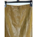 Free People ‎ Skirt Women 6 Brown Olive Modern Femme Vegan Leather A Line Mini Photo 4