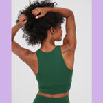 Aerie Green Twist Front Crop Top Photo 1