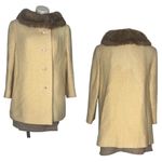 ROTHMOOR Wool Coat Fur Collar Lined 60s 70s VINTAGE Fits Size Medium Photo 12