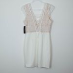 Lulus Give a Glam Lace Lace-Up Bodycon Mini Dress Bride Womens Size Medium NWT Photo 7