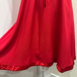 VTG CDC Caren Desirée Company Red Satin Mini Slip Dress Tie Waist Small Coquette Photo 8