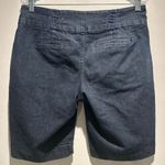 Roz & Ali  women's dark blue bermuda above knee cotton blend shorts size 8 Photo 1