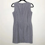 Brooks Brothers 346 NWOT Black White Sleeveless Geometric Floral Dress 14P Photo 2