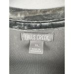 Falls Creek Women’s 1X Silver Velvet Short Sleeve Shirt with Breast Pocket Photo 3