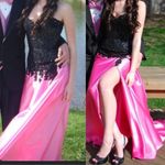 Johnny Marie Formal Dress w Train Sequin Bodice Black Pink Womens Size XS Photo 2