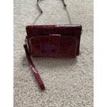 Faux Croc‎ Leather Red Shoulder Bag W Detachable Strap & Wristlet Just Solutions Photo 1