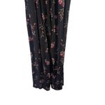 Kaileigh Women's Size Small Adalia Knit Black Floral Wide Leg Jumpsuit Photo 3