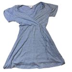 Caution to the Wind  Blue and White gingham  side tie Dress Photo 1