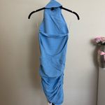House Of CB  'Anura' Soft Blue Knit Halter Dress NWOT size L‎ Photo 3