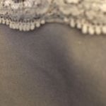 Avenue Plus Size Grey, silver Shimmer Lace Border Cami Tank Photo 2