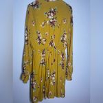 Xhilaration Women’s Mustard Yellow V neck Long Sleeve Floral Dress Size XXL Photo 6