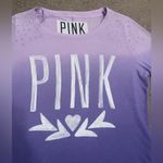 PINK - Victoria's Secret PINK Victoria’s Secret Long Sleeve Crew Neck Shirt Ombre with Rhinestones Photo 4