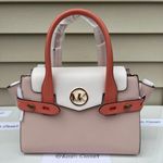 Michael Kors Powder Blush Multi Carmen Medium Satchel Purse Photo 0