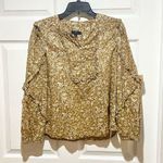 J.Crew Yellow Ruffle Sleeve Popover Blouse Photo 1