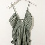 Free People Sundaze for surfin Jumpsuit Green Plaid Size XL Photo 2