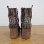 Kork-Ease Korks Leyland Snake Textured Leather Zip Up Heeled Ankle Boots 7.5 Photo 8