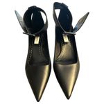 Max Mara Women's Black Pree Kitten Heel Leather Pumps Size 37.5 NWOT/box Photo 3