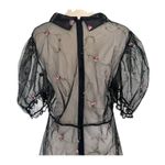 Dolls Kill  SUGAR THRILLZ Sheer Mesh Floral Embroidered Puff Sleeve Dress Sz 2XL Photo 8