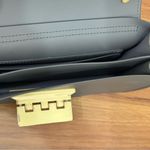 ZAC ZAC POSEN Earthette Gray Leather Top Handle Gold Chain Crossbody Bag Photo 11