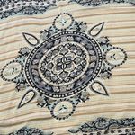 Large and light blue white Pink floral paisley print scarf Photo 3