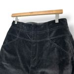 Rebecca Taylor Women Black Velvet High Rise Straight Leg Pants S Minimalist Chic Photo 2