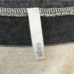 Sage Lightweight Fleece Striped Front Tie Top Photo 12