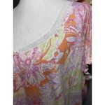 Ralph Lauren Lauren Pajama Set Floral Paisley Sleepwear Top & Shorts Womens XL Photo 2