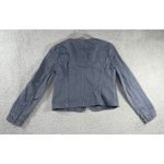 Loft Jacket Women 2 Full Zip Cropped Utility Blazer Blue Front Pocket Casual Photo 1
