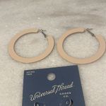 Universal Threads Universal Thread Earrings Cream Metal Hoop stud fashion jewelry New size Large Photo 3